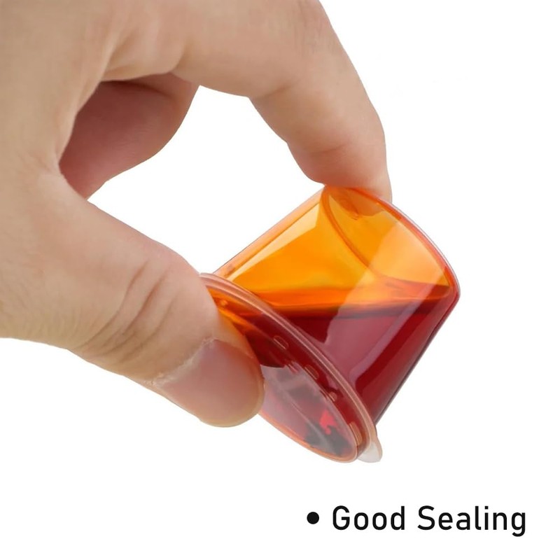 Sauce Pots with Lids, 100 Pcs 1oz / 25ml Plastic