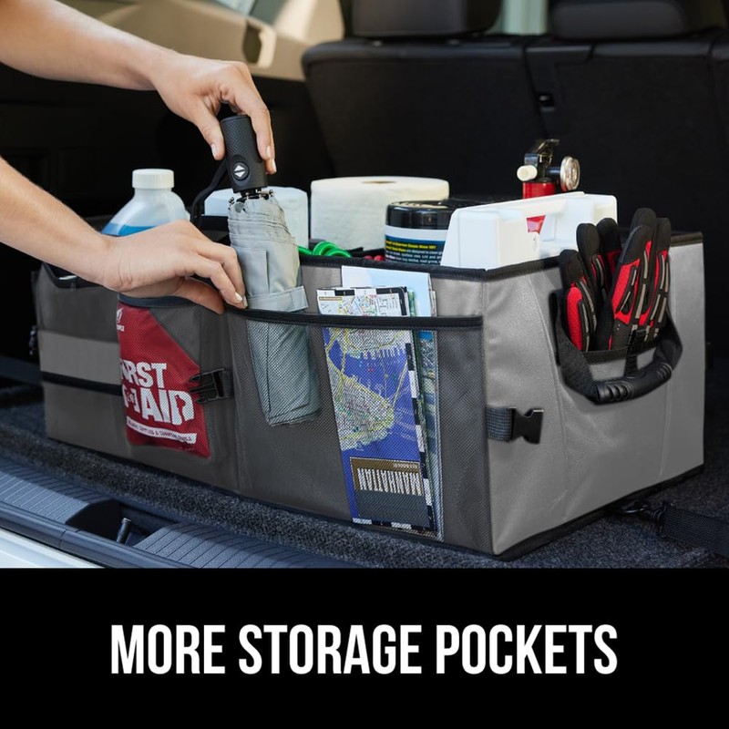 GORILLA GRIP Large Capacity Sturdy Trunk Storage Organizer, Slip and