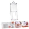 STOBAZA 2pcs Double Layer Cotton Swab Container Gauze Swabs Box
