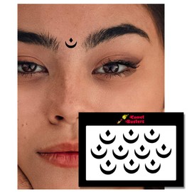 Comet Busters Beautiful Black Indian Moon Bindis Face Jewels (BIN060)