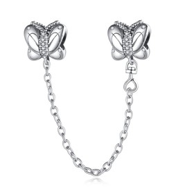 BEEUVIP Women's Life of Animals Charm Pendant for Bracelet 925 Sterling Silver Birthstone Charms Beads Fits Bracelet, Silver, Cubic Zirconia