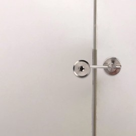 Indicator Bolt Toilet Door Lock, Vacant Engaged Bathroom Privacy WC Toilet Door Lock, Public Toilet Door Lock with Vacant Engaged Indicating