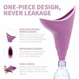 2025 New Female Urination Device, Reusable Silicone Female Urinals Portable, Urine Cups for Women Standing Pee, for Outdoor, Inconvenient Mobility, Activities, Campin