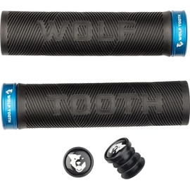 ウルフトゥース(Wolf Tooth) Echo Lock-On Grip Black Grip with Blue Collar