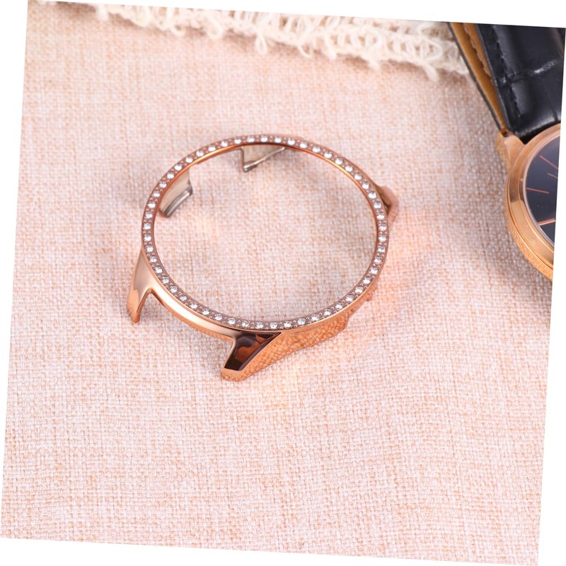 jojofuny 2pcs Delicate Diamond-Encrusted Protective Case for Watch Anti-Drop Rose