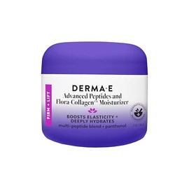 Derma E- Derma-E Advanced Peptides And Vegan Flora-Collagen Moisturizer – Crema facial de colágeno de doble acción con complejo de péptidos – Humectante facial de hidratación intensa para líneas, arru