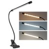 LED Adjustable Clip Reading Light Cold Warm Brightness Light Black