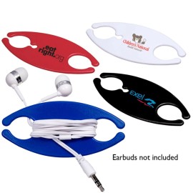 Unbranded Earbud Caddy 10 Pack - ABS Plastic, for Personal or Promotional Use - Blue