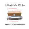SUISFLXGRO Exhaust Flex Pipe 3.5"X8"/12" Universal Type 100% Stainless Steel