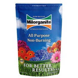 Milorganite All-Purpose Eco-Friendly Slow-Release Nitrogen 6-4-0 Fertilizer, 5 Pound Bag (Pack of 3) - for Lawns, Flowers and Gardens