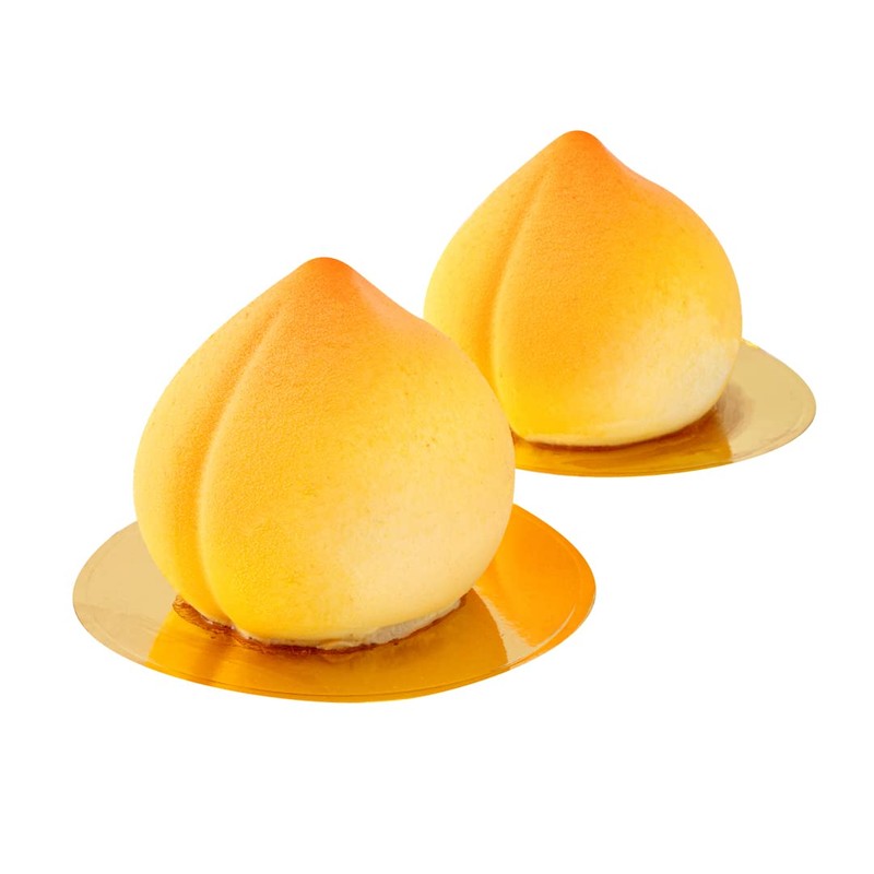 Restaurantware Pastry Tek Silicone Peach Baking Mold - 8-Compartment -