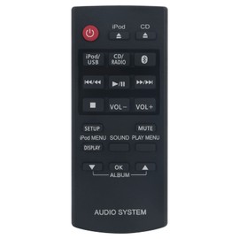 VINABTY New N2QAYC000081 Replacement Remote Control for PANASONIC N2QAYC000081 AUDIO SYSTEM SC-HC38 SC-HC38DBEBS SC-HC58 SC-HC58DBEBK Remote Control