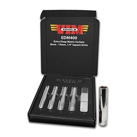 VIM Tools EDM411 11mm Extra Deep Metric socket, 1/4" square drive, chrome