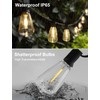 100ft Solar Outdoor String Lights with Remote - USB Rechargeable