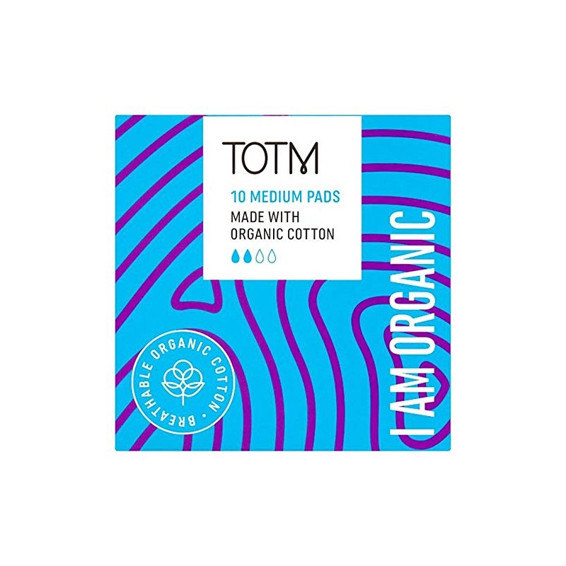 TOTM Organic Cotton Day Pads, Pack of 10