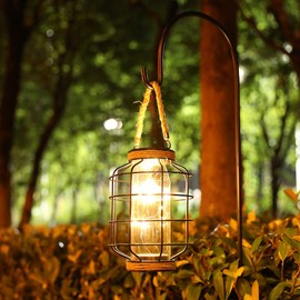 JHY DESIGN Metal Cage LED Lantern Battery Powered,9.4" Tall Cordless Accent Light with 20pcs Fairy Lights Great for Weddings Parties Patio Events Indoors Outdoors.