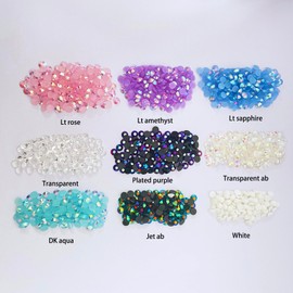 yantuo Crystal 5mm Bling Jelly AB Flatback Rhinestones Mix 9 Color with Pick up Tool for DIY Crafts, Tumbler, Cup,Shoes etc,yt-mx02