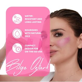 Bılge Ozturk Sun Cream Stick SPF 50, Formulated to Brighten Skin, Eliminate Acne & Blemishes, Moisturizing, Vegan, Long Lasting Sunscreen, Easy Use, Ideal for Surfer, All Skin Types, 5 floz Pink