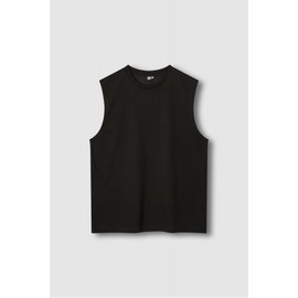 JAJU [JAJU] Men's JAJU AIR Cotton Muscle Fit Sleeveless T-shirt_Black