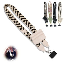  Generic Cell Phone Organizer With Zipper Pocket, Adjustable Cross-border Shoulder Strap, Replacement for Handbags and Purses, Clip and Go Strap for Phone, Shoulder Multi-color Matching Small Bag (C)