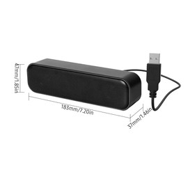 Nurdo Mini Computer Speaker Wired USB Desktop Stereo Speaker Audio Decoding Dual Channel Player Sound Bar Sound Audio for PC Tablet Laptop