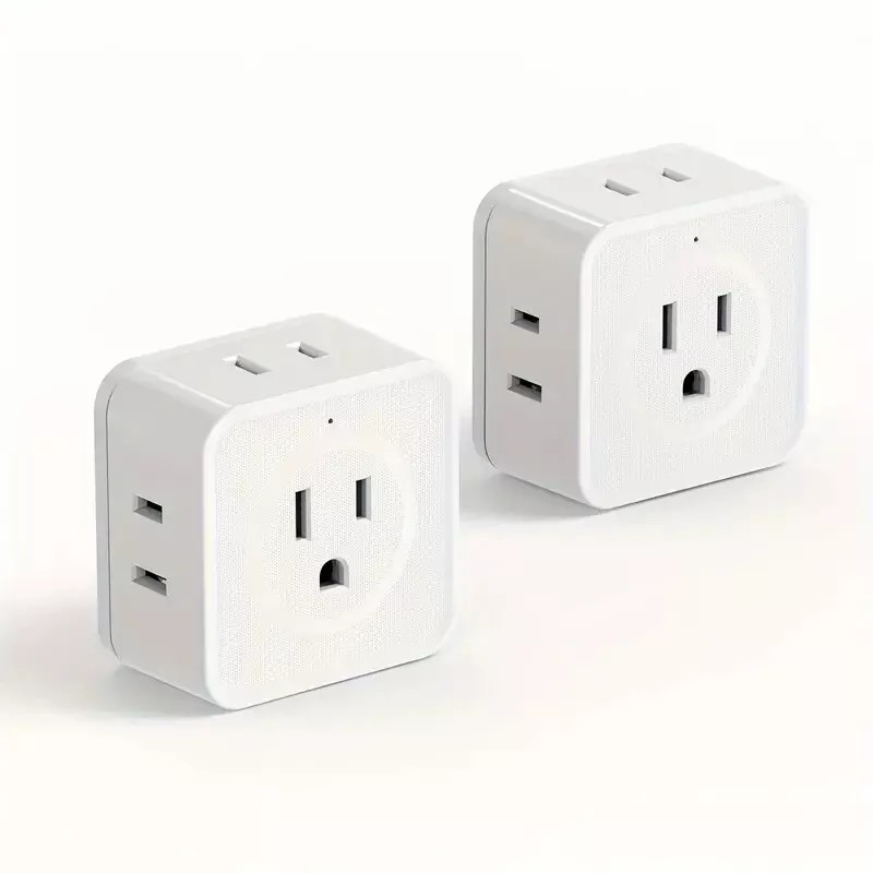 JcBlaon 2x Multi-Outlet Power Adapter - 5-Way Wall Outlet Expander