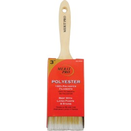 FixtureDisplays Merit Pro 00046 3" 100% Polyester Beavertail Paint Brush