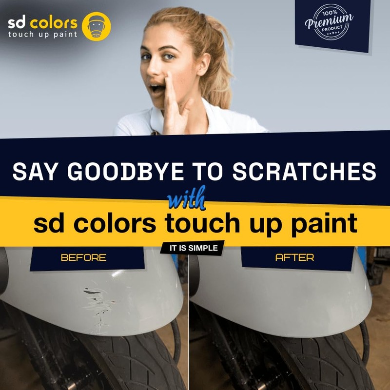 SD COLORS Pure White LC9A Paint Repair 5ml Scratch Chip