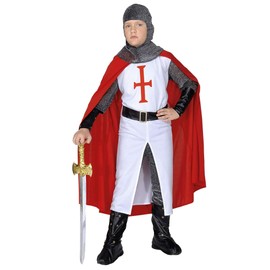 Children's Crusader Child 128cm Costume for Medieval Knight Fancy Dress