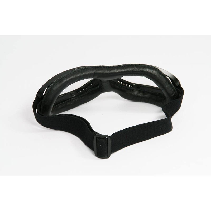 Motorradbrille schwarz klare Gläser schwarzer Rahmen ECHT LEDER