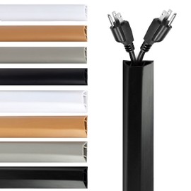 Rubber Bond TV Cord Hider Cable Protector - Strong Self Adhesive Wall Cord Cover Cable Hider - Low Profile Cable Management Wall Cord Concealer Cable Raceway