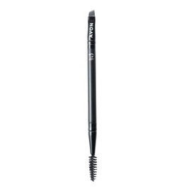 Avon Eyebrow Duo Brush, with a Flat Brush for Applying Powder and a Spoolie Comb for Tidying and Blending, Vegan Friendly with a Handle Made from Recycled Plastic.