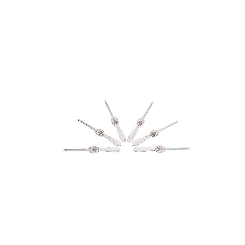 WAS 1447 006 Lobster Forks Chrome Nickel Steel with Decorative