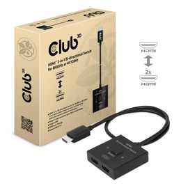 Club3D HDMI 2-in-1 8K60Hz / 4K120Hz 2 in 1 Output Selector 1 in 2 Output Splitter Bidirectional Switch (CSV-1384)