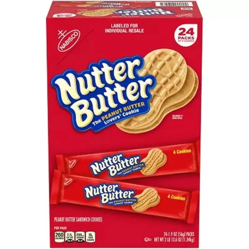 Nutter 3 PACK - Nutter Butter Peanut Butter Sandwich Cookies,