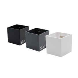 KalaMitica - Set of 3 Magnetic Cubes 6.5 cm - White, Gunmetal, Black - Storage Boxes or Magnetic Pot Holders with Powerful Magnet for Wall Magnetic Boards