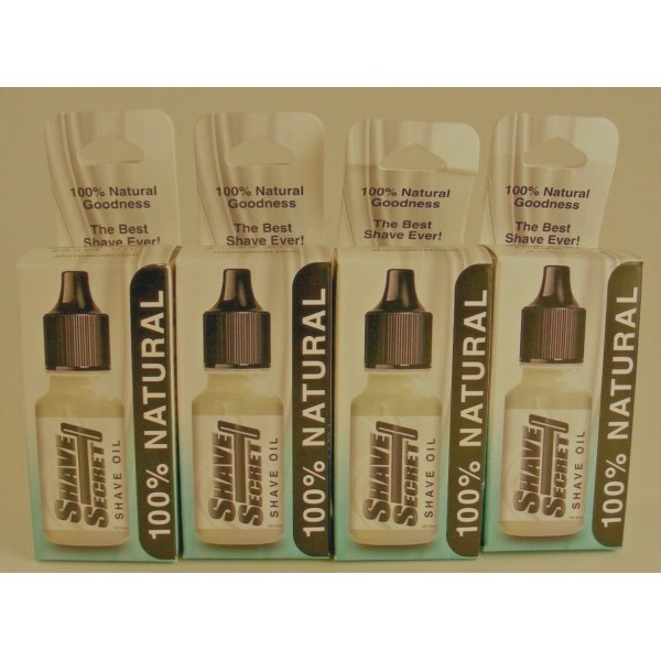 Shave Secret Shaving Oil 4 Bottles 18.75 ml each 100%