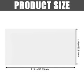 Cresbel Transparent Table Film, 213 x 137 cm, Table Protector with Slanted Edge, PVC Waterproof Tablecloths, Transparent, Washable, Tablecloth Table Protector, Tablecloths Greaseproof Tablecloth for