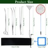 Lweiiws Aquarium Aquascape Tools Kits, 7 in 1 Anti-Rust Aquatic
