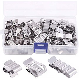 Keadic 60Pcs Stainless Steel Wire Rope Clips Assortment Kit for Your Ski Boat, Fishing Boat or Sailboat Trailer - 14mm 20mm 30mm