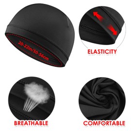 WY LIGHTING LEVEL 3Pcs Skull Caps Soft Lightweight Beanie Hats Moisture Wicking Stretchy Breathable Helmet Liner for Men (Black; Dark Gray; Light Gray)
