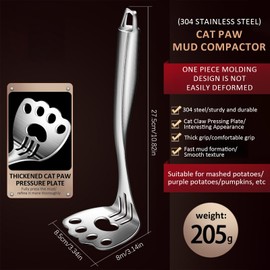 CHSEEO Potato Masher, 304 Stainless Steel Potato Press with Long Handle for Potatoes, Tomatoes and Avocados