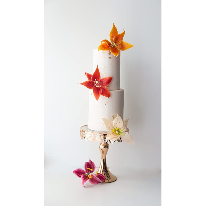 Crystal Candy Make-a-Tiger-Lily Wafer-Paper Flowers, Yellow