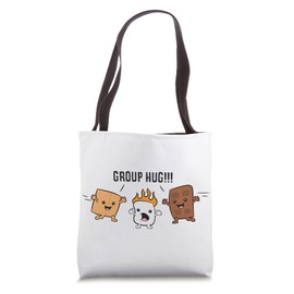 Group Hug S'mores Campfire Marshmallow Chocolate Smores Tote Bag
