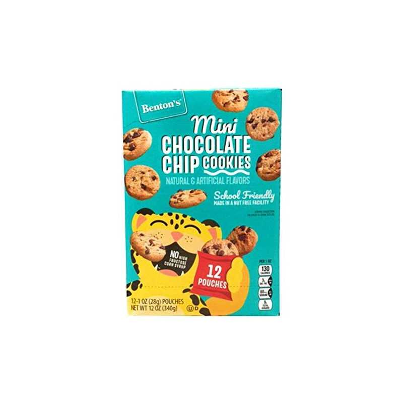 Benton's Mini Chocolate Chip Cookies School Friendly Snack Made in