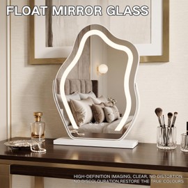 Cloud Makeup Mirror with Lights, 17" LED Vanity Mirror, 3 Color Dimmable