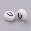 Handicraft Emporium Flat Round Alphabet Acrylic Beads | Approx 20g