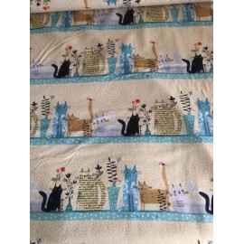 Benartex Raining Cats and Dogs stripe Benartex Contempo fabric