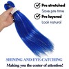 Tinsel Kids Braiding Hair Pre stretched Blue Braiding Hair for