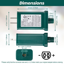 Enhon 2 Pcs 29V LED Power Supply, LED Transformer Replacement Class 2 Power Supply, IP44 Waterproof Low Voltage Transformer US Plug Adapter for Christmas String Light, Inflatable Decor(TS-18WL29V)